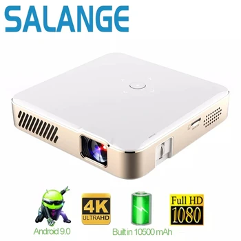 Salange S350 Мини DLP проектор Smart TV Android 9,0 WiFi Pico Переносной Кинотеатр 1080P на открытом воздухе 4K для смартфона Miracast Airplay