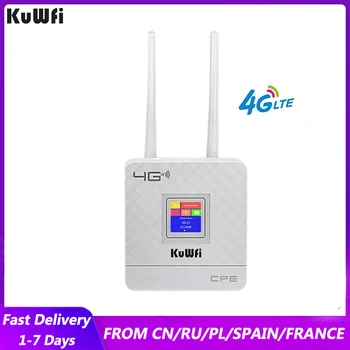 KuWFi 150 Мбит/с Wi-Fi Маршрутизатор CAT4 LTE FDD/TDD Разблокировка 4G Маршрутизатор С sim-картой Solt Внешние Антенны WAN/LAN Порт RJ45 10 Пользователей Wi-Fi