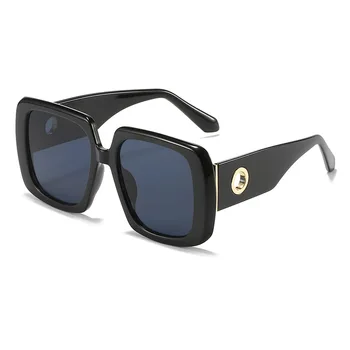 Большие Модные Дизайнерские Солнцезащитные очки Для мужчин и женщин, Градиентные Квадратные Брендовые очки Унисекс UV400