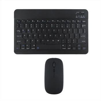 ГОРЯЧАЯ Беспроводная клавиатура Bluetooth для планшета, Английская клавиатура и мышь, Мини-комплект английской клавиатуры