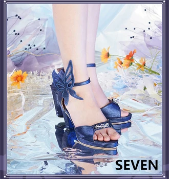 Женская обувь в стиле аниме для косплея Genshin Impact, женская обувь для косплея Ningguang