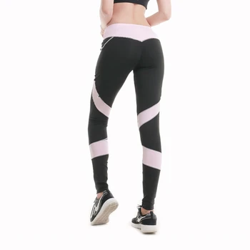 Женские штаны для йоги, Леггинсы в полоску для фитнеса, Тонкая Спортивная одежда для бега, Тренировочные брюки, Черные Колготки