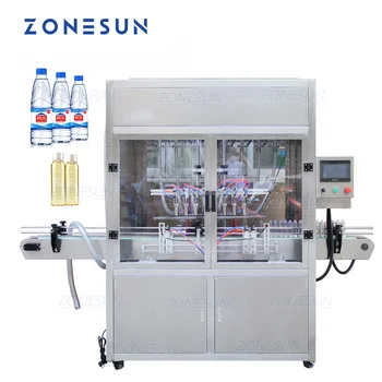 ZONESUN 8 Головок Автоматическая Высокоскоростная линия по Производству Напитков Парфюмерное Масло Вода Напиток Молоко Масло Мед Упаковочная Машина для Розлива