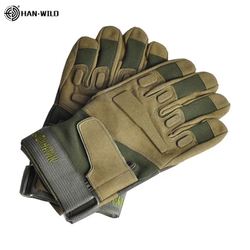 Тактические перчатки HAN WILD Армейские военные для пейнтбола, страйкбола, стрельбы, Боевые противоскользящие Велосипедные перчатки с твердыми костяшками пальцев