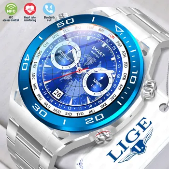 Умные часы LIGE 1,39 дюйма Для мужчин 2023, Умные часы для телефонов Android и iOS, Фитнес-часы с Bluetooth-вызовом, цветной экран Full Touch HD