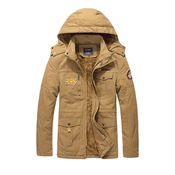 Мужская зимняя куртка в военной форме, теплая парка с хлопковой подкладкой, Повседневное флисовое пальто с капюшоном, мужская куртка для отдыха на открытом воздухе, Ветровка