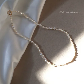 Minar Корея Япония Нерегулярное ожерелье из пресноводного жемчуга для женщин с жемчугом в стиле барокко, Цепочка-Чокер, Ожерелья-подвески 2023