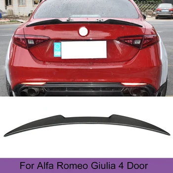 Автомобильный Задний спойлер из углеродного волокна/FRP, крыло багажника, губа для Alfa Romeo Giulia, Седан, 2015 - 2017, Задний спойлер багажника, Крыло багажника