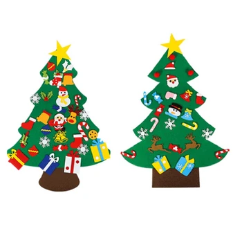 2 упаковки рождественских подарков из фетровой ткани, рождественские наклейки, конфеты, десерт, печенье, старик, снеговики, олень