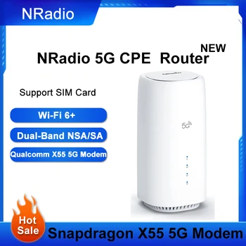 Оригинальный НОВЫЙ Беспроводной маршрутизатор NRadio 5G Поддерживает двухрежимную сеть 5G SA/NSA С 8 встроенными антеннами с высоким коэффициентом усиления и SIM-картой