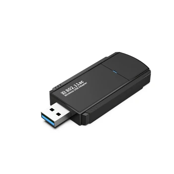 5G USB Wifi Адаптер 1300 Мбит/с Адаптер Gigabit Ethernet Ключ 2,4 G и 5 ГГц 802.11Ac Мини Портативный Wi-Fi Приемник для ПК