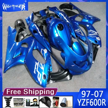 Мотоцикл ABS пластиковые обтекатели для YZF600R 1997 - 2007 Мотоцикл YZF600R 97-07 синий черный обтекатель Производитель Настраивает крышку