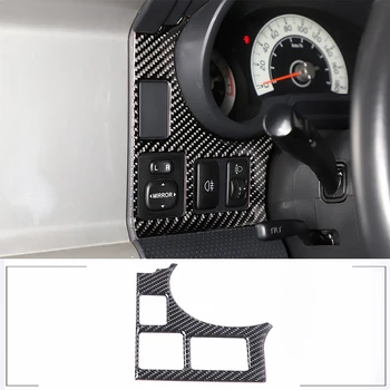 Рамка переключателя регулировки автомобильного зеркала из мягкого углеродного волокна Украшает крышку наклейками для Toyota FJ Cruiser 2007-2021 Аксессуары