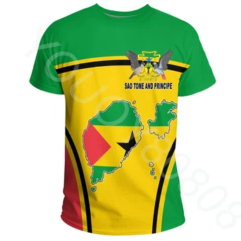 Новая толстовка с принтом Африканской зоны, футболка с активным флагом Сан-Томе и Принсипи, повседневные уличные топы для мужчин и женщин
