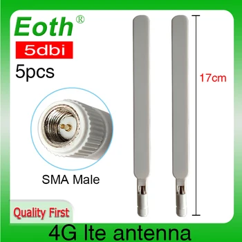Eoth 5pcs 4G lte антенна 5dbi SMA Штекерный разъем antenne маршрутизатор внешний ретранслятор беспроводной модем antene