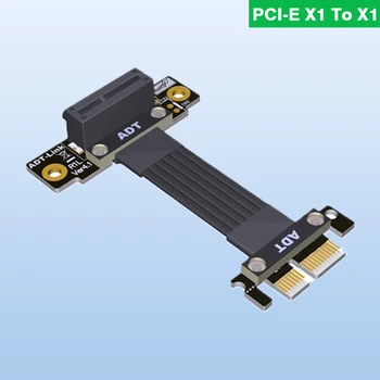 Удлинители PCI-E от X1 до X1 поворачиваются на 90 градусов вертикально под прямым углом PCIe 4.0 X1 (16 г/бит/с)