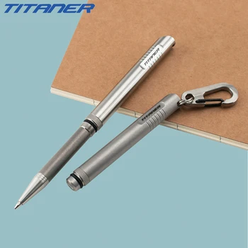 TITANER Мини Портативная складная ручка для подписи из титанового сплава EDC аварийный инструмент