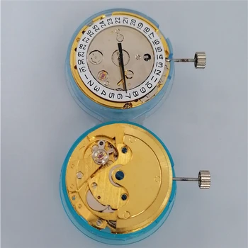 Часовой механизм T16 ST16 с 3-контактным календарем с гравировкой / Золотой Механический механизм T16 Аксессуары для ремонта часов