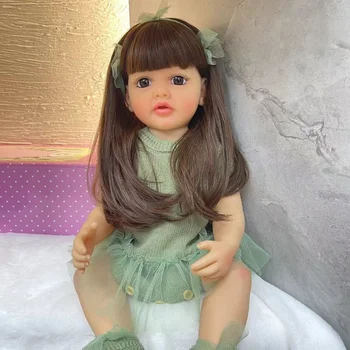 55 см, виниловая кукла для всего тела, Реалистичная кукла-Реборн для маленьких девочек, Бетти, Готовая роспись, Куклы-Реборн Bebe, Водонепроницаемые игрушки для девочек