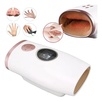Вибрационный Массажер для рук С подогревом, 3 режима, 4D Точечная терапия пальцами, умный массаж, светодиодный экран