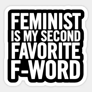 Феминистка-мое второе любимое слово, 5 шт., наклейки на стену, Милый Мультяшный декор для ноутбука, бампер для дома, гостиной, багаж с принтом