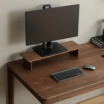 Компьютер из массива дерева с приподнятой подставкой, минималистичная подставка, современная рамка, подставка для монитора из черного ореха, стол для хранения