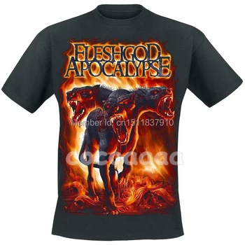 13 Дизайнов Harajuku Fleshgod Apocalypse Rock Брендовая рубашка 3D Hell Dog Фитнес Хардрок Хэви-метал панк-Рокер