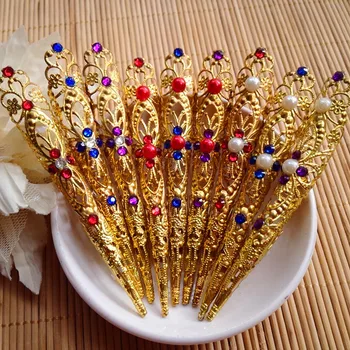 10 ШТ Китайские Золотые Длинные Ногти Декор Бусины Польские украшения Древний Индийский Танец 10 см
