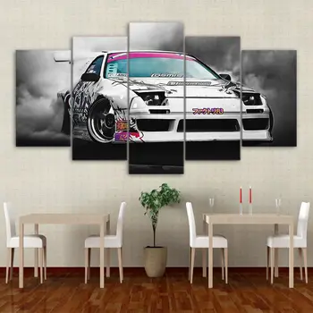 5 Шт. Японская Mazda RX-7 Drift Car Cuadros Картины Настенный Художественный Принт Фотографии Плакаты Домашний Декор для Гостиной Украшения