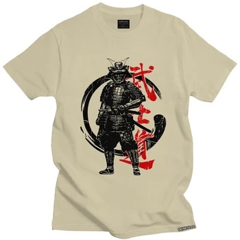 Красивая Футболка Bushido Samurai Warrior, Мужская Футболка Из чистого Хлопка с короткими рукавами и Принтом Японского боевого искусства, Уличная Футболка