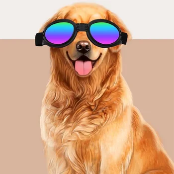 Рождественские украшения для маленьких Собак, Солнцезащитные очки, очки с защитой от ультрафиолета, защита для глаз с регулируемым ремешком, Водонепроницаемая сумка для домашних животных