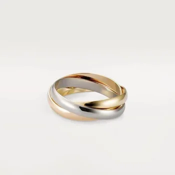 Кольцо для женщин, бесплатная доставка, серебряное кольцо 925 пробы с тремя кольцами, роскошный классический стиль, высококачественные ювелирные изделия, праздничные подарки на помолвку.