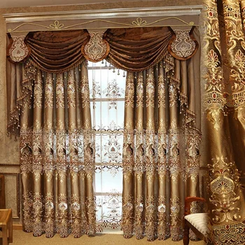 Изысканные Высококачественные европейские шторы для гостиной, спальни, роскошные водорастворимые цветы с вышивкой Высокого качества на заказ