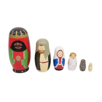 Матрешка с Королем, русская игрушка для укладки, 6 шт., деревянная матрешка, прочная популярная
