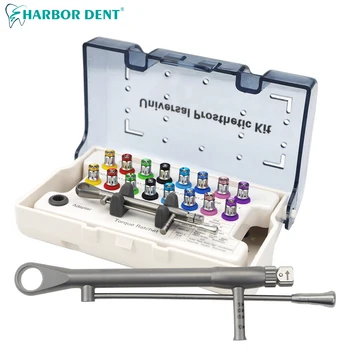 1 полный набор инструментов для восстановления зубных имплантатов, отвертка для зубных имплантатов, красочный динамометрический ключ