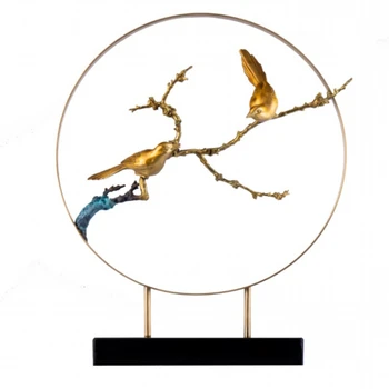 поделки из латуни птица золотого цвета другой домашний декор