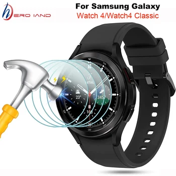 4ШТ Защитная Пленка Из Закаленного Стекла 9H Для Samsung Galaxy Watch 4 Classic 42 мм 46 мм Watch4 40 мм 44 мм Защитная Крышка Экрана