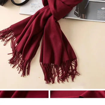 Китайская деловая встреча с вышивкой в виде красного шарфа, толстый кашемировый шарф-шаль