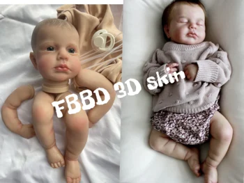 FBBD 20 дюймов, уже окрашенный Комплект, Reborn Baby Loulou Witrh, Одно Тканевое Тело в Разобранном Виде, Куклы Для Детей