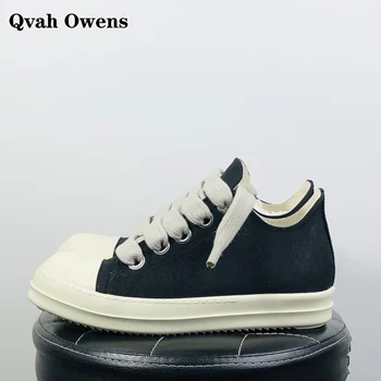 Qvah Owens, женская повседневная парусиновая обувь, Роскошные Кроссовки, Мужские Уличные Осенние кроссовки на плоской подошве, Черные Кроссовки